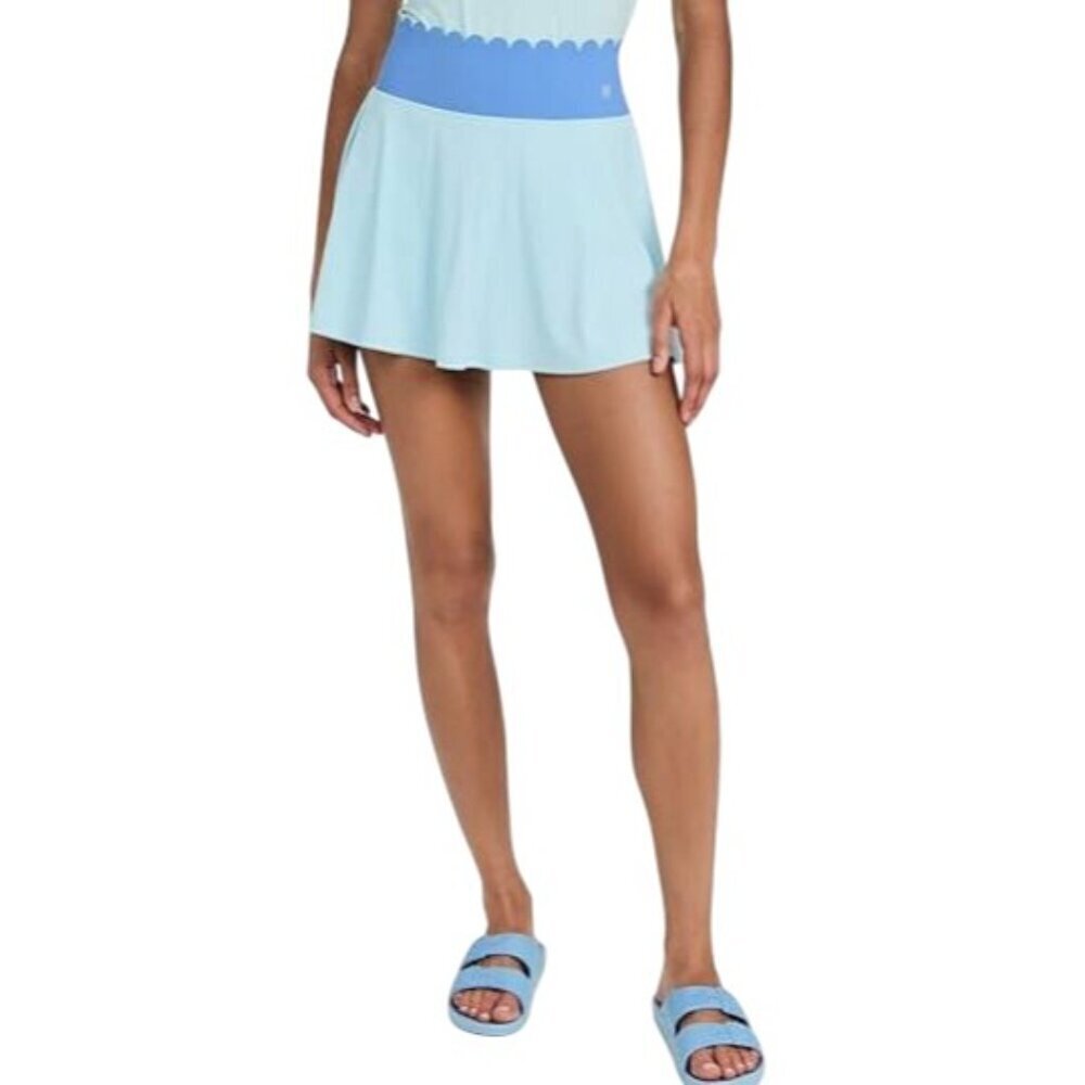 Eleven By Venus Williams Pretty Power Skirt Ice Blue Ribbed Womens Activewear XL - Picture 2 of 7